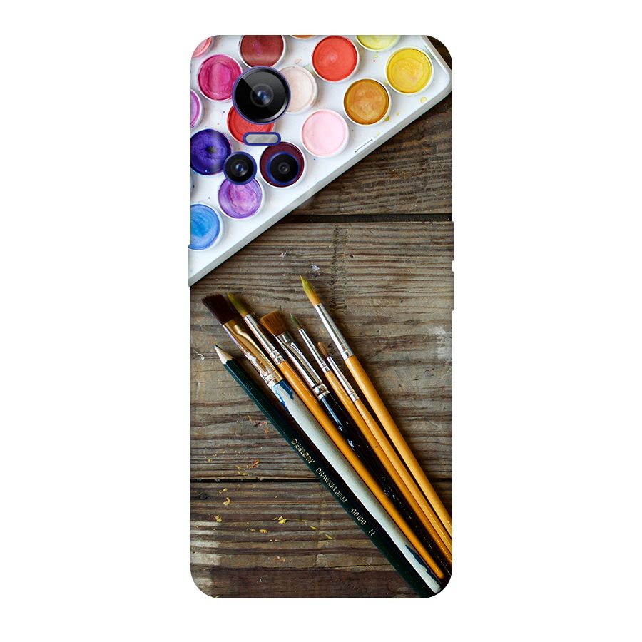 Color Palette and Brush Original Polycarbonate Back Case for Realme GT Neo 3