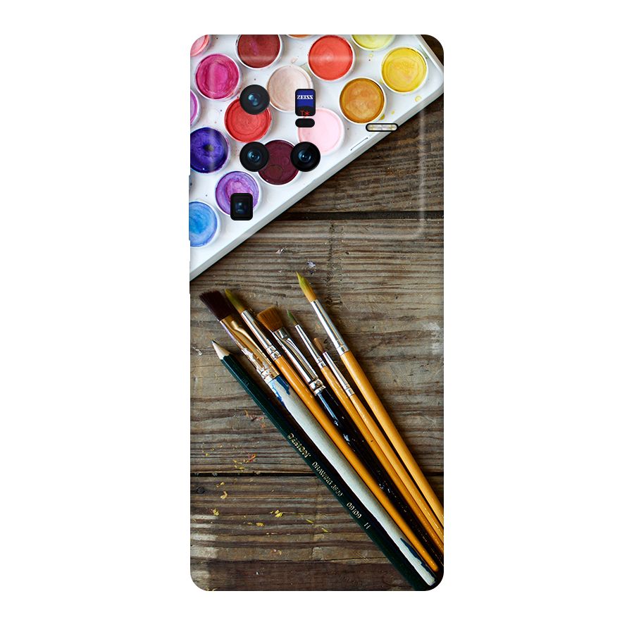 Color Palette and Brush Original Polycarbonate Back Case for Vivo X80