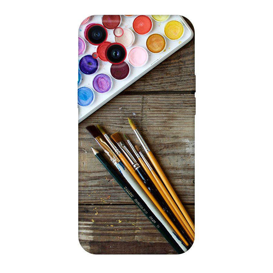 Color Palette and Brush Original Polycarbonate Back Case for iPhone 14 Plus