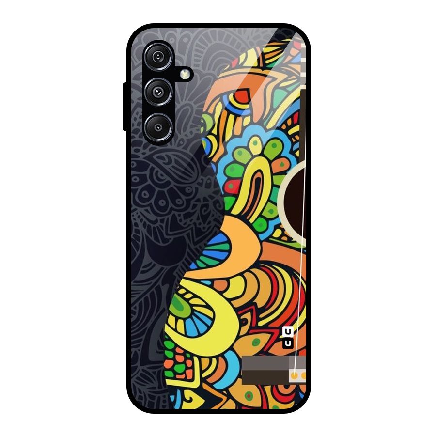 Colored Blocks Glass Back Case for Galaxy M34 5G