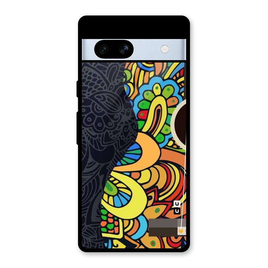 Colored Blocks Glass Back Case for Google Pixel 7a