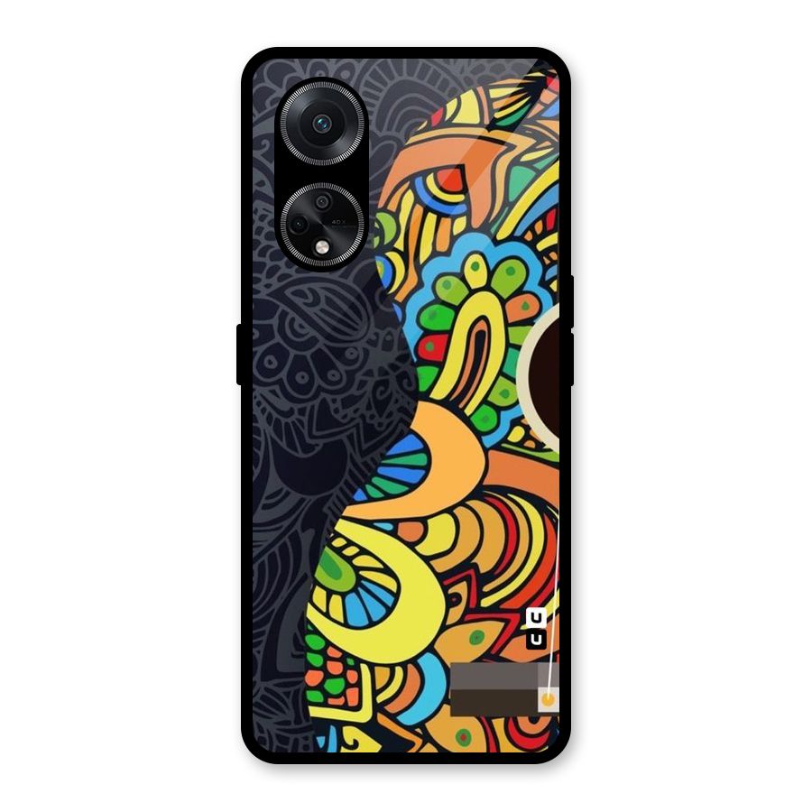 Colored Blocks Glass Back Case for Oppo F23