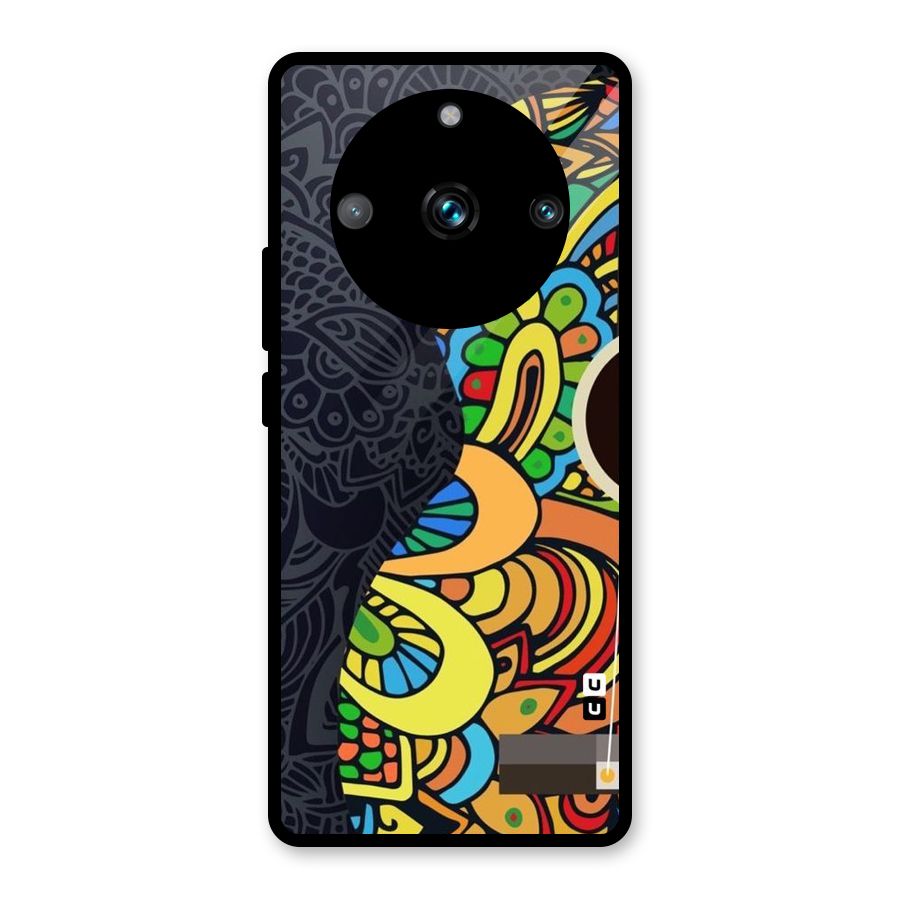 Colored Blocks Glass Back Case for Realme 11 Pro Plus