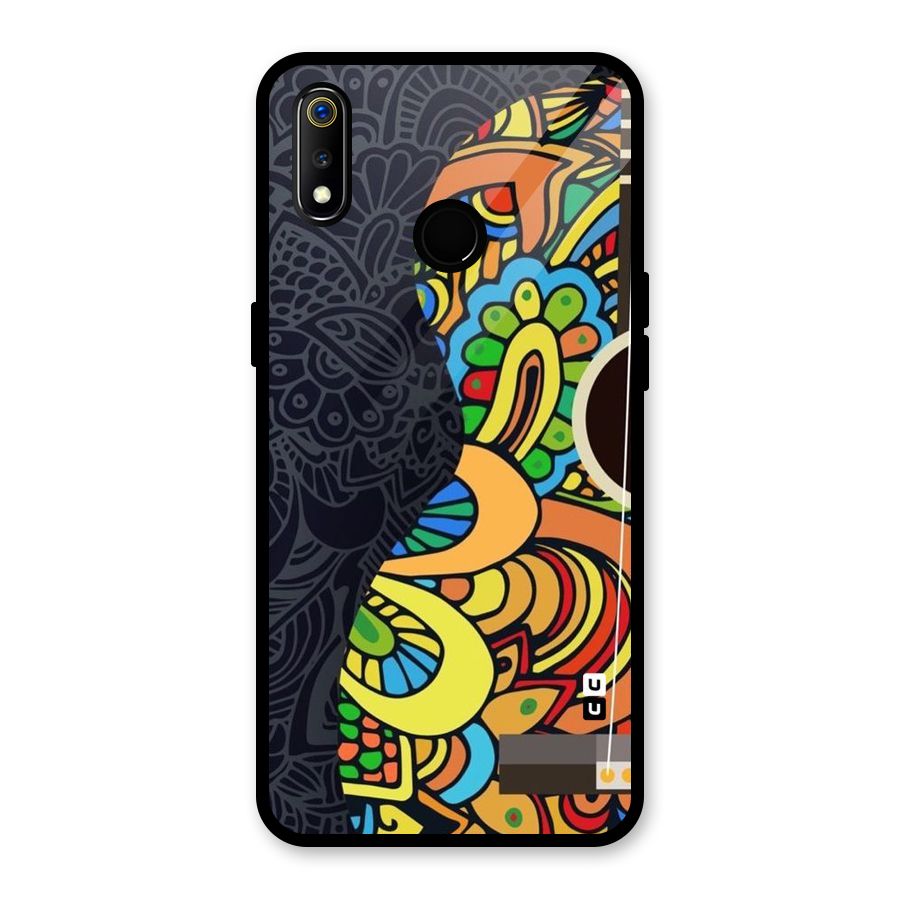 Colored Blocks Glass Back Case for Realme 3