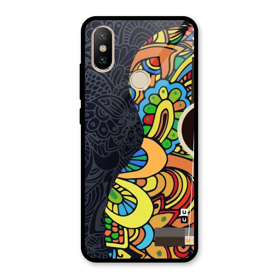 Colored Blocks Glass Back Case for Redmi A2