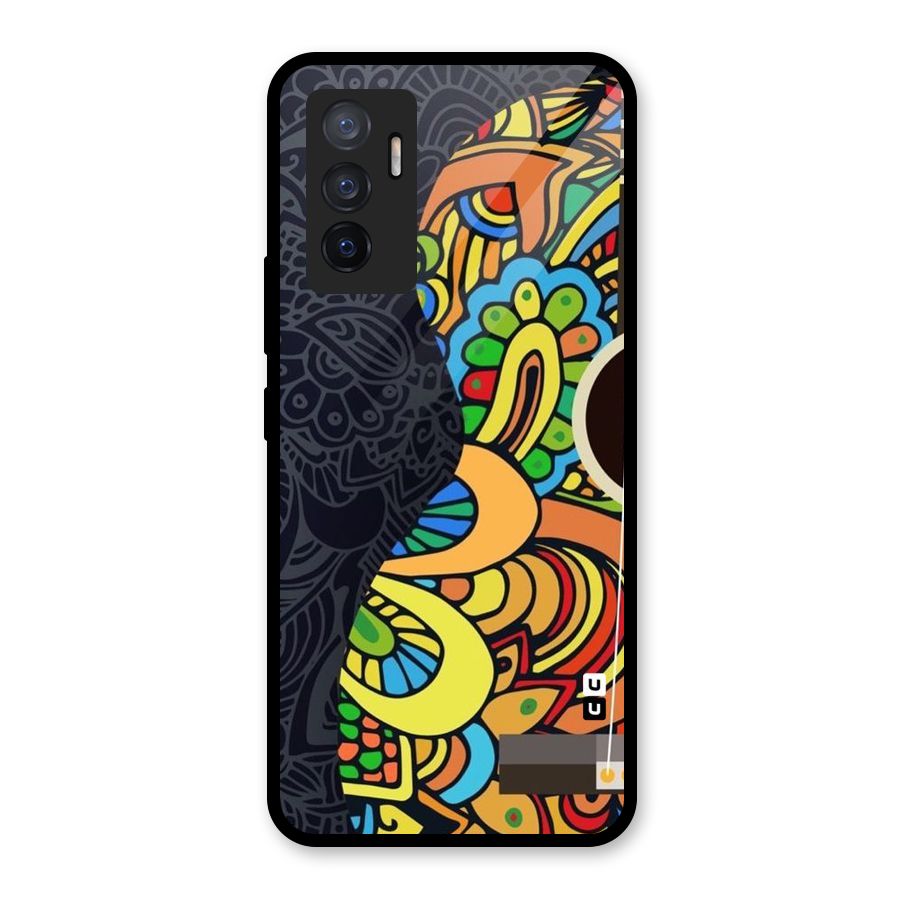Colored Blocks Glass Back Case for Vivo V23e