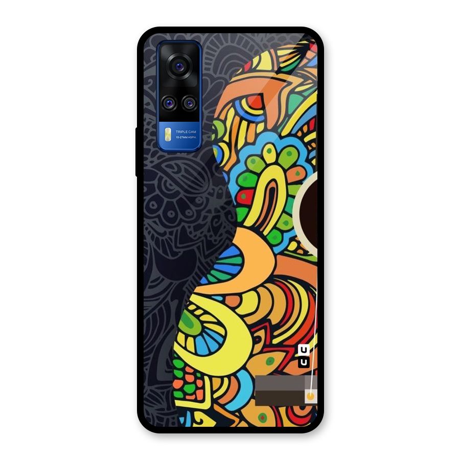 Colored Blocks Glass Back Case for Vivo Y31