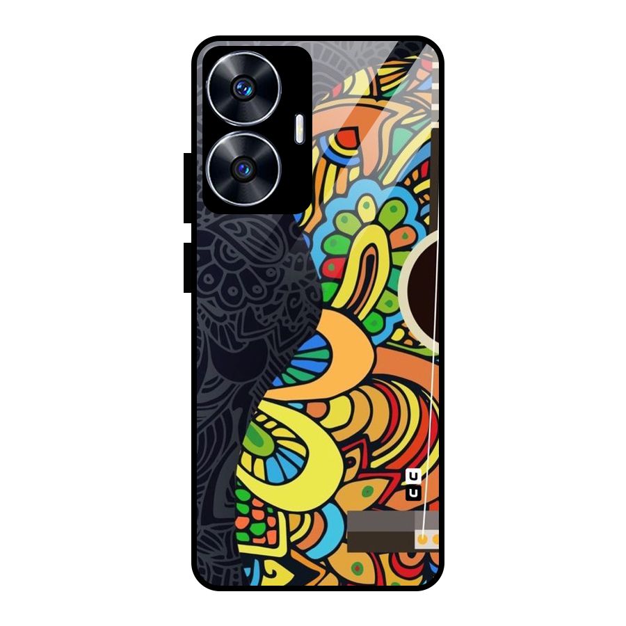 Colored Blocks Glass Back Case for realme C55