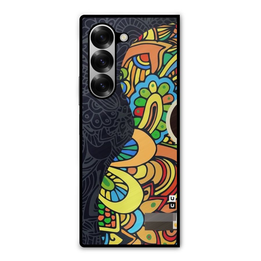 Colored Blocks Metal Back Case for Galaxy Z Fold6