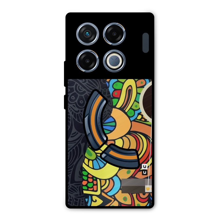 Colored Blocks Metal Back Case for Infinix GT 20 Pro