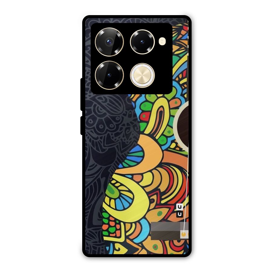 Colored Blocks Metal Back Case for Infinix Note 40 Pro