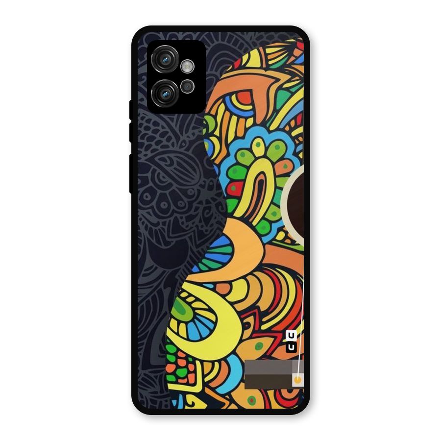 Colored Blocks Metal Back Case for Moto G32