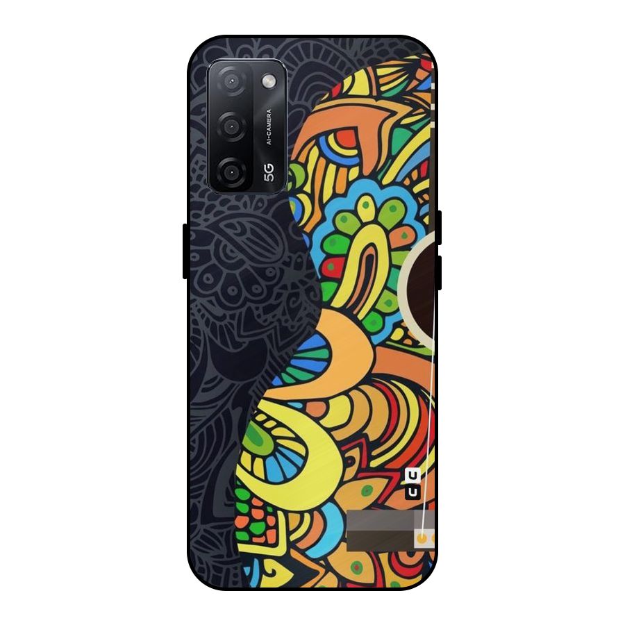 Colored Blocks Metal Back Case for Oppo A53s 5G