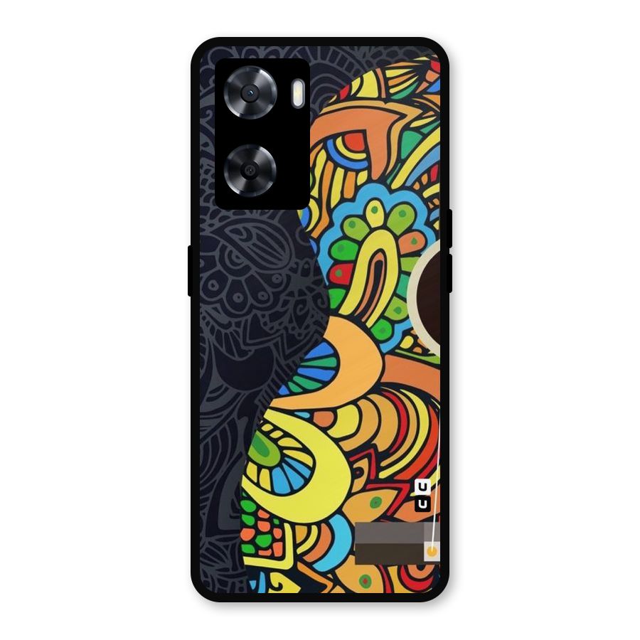 Colored Blocks Metal Back Case for Oppo A77