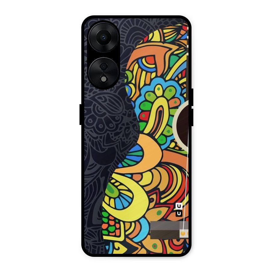 Colored Blocks Metal Back Case for Oppo A78 5G