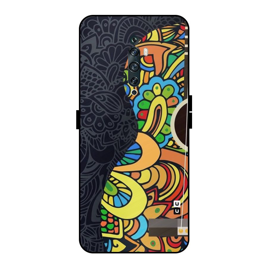 Colored Blocks Metal Back Case for Oppo Reno2 Z
