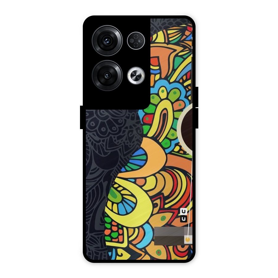 Colored Blocks Metal Back Case for Oppo Reno8 Pro 5G