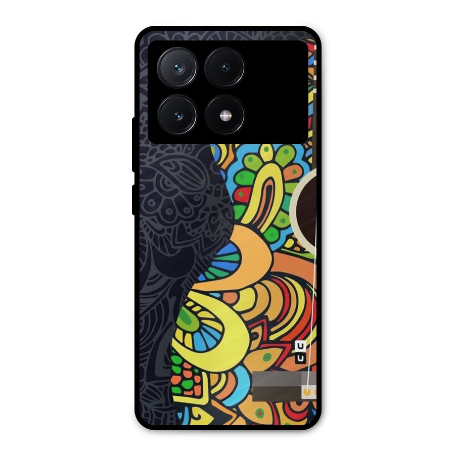 Colored Blocks Metal Back Case for Poco X6 Pro