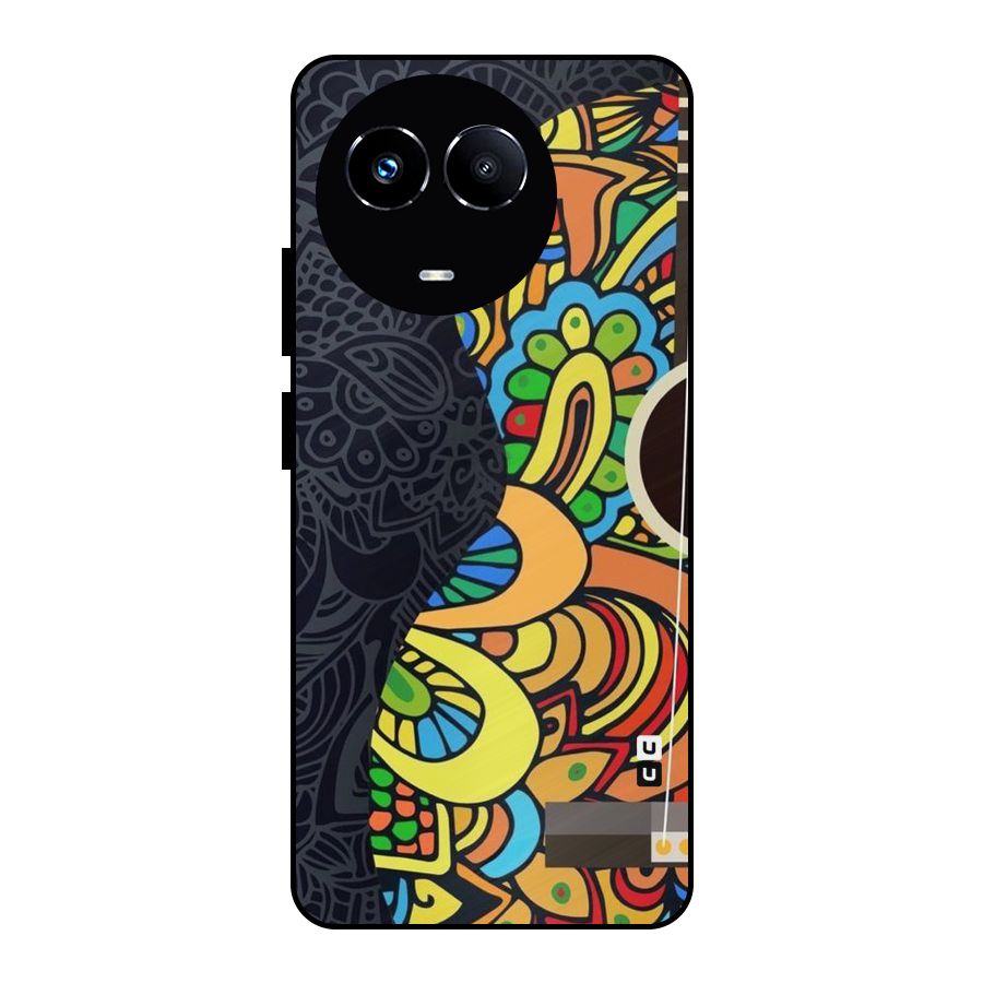 Colored Blocks Metal Back Case for Realme Narzo 60X