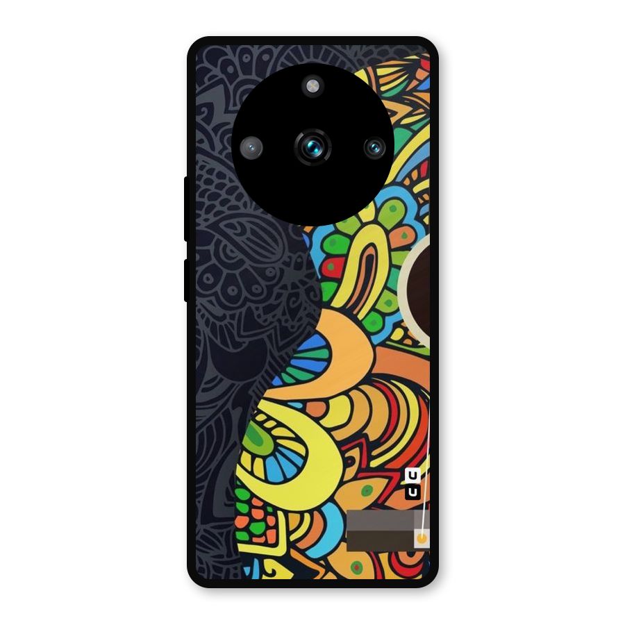 Colored Blocks Metal Back Case for Realme Narzo 60 Pro