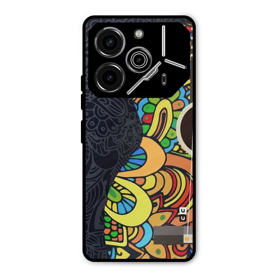 Colored Blocks Metal Back Case for Tecno Pova 6 Pro