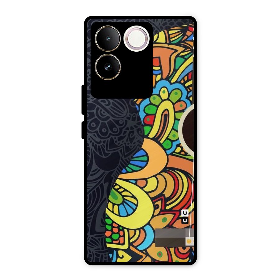 Colored Blocks Metal Back Case for Vivo T2 Pro
