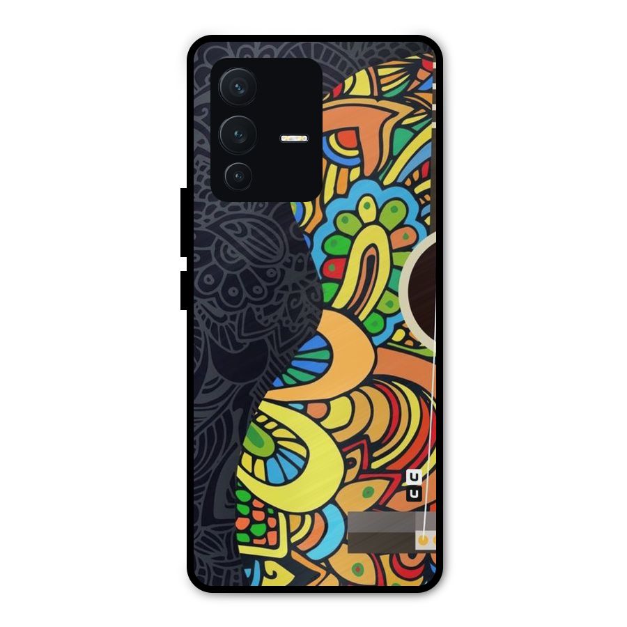 Colored Blocks Metal Back Case for Vivo V23 Pro