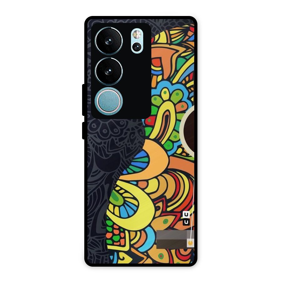 Colored Blocks Metal Back Case for Vivo V29 Pro