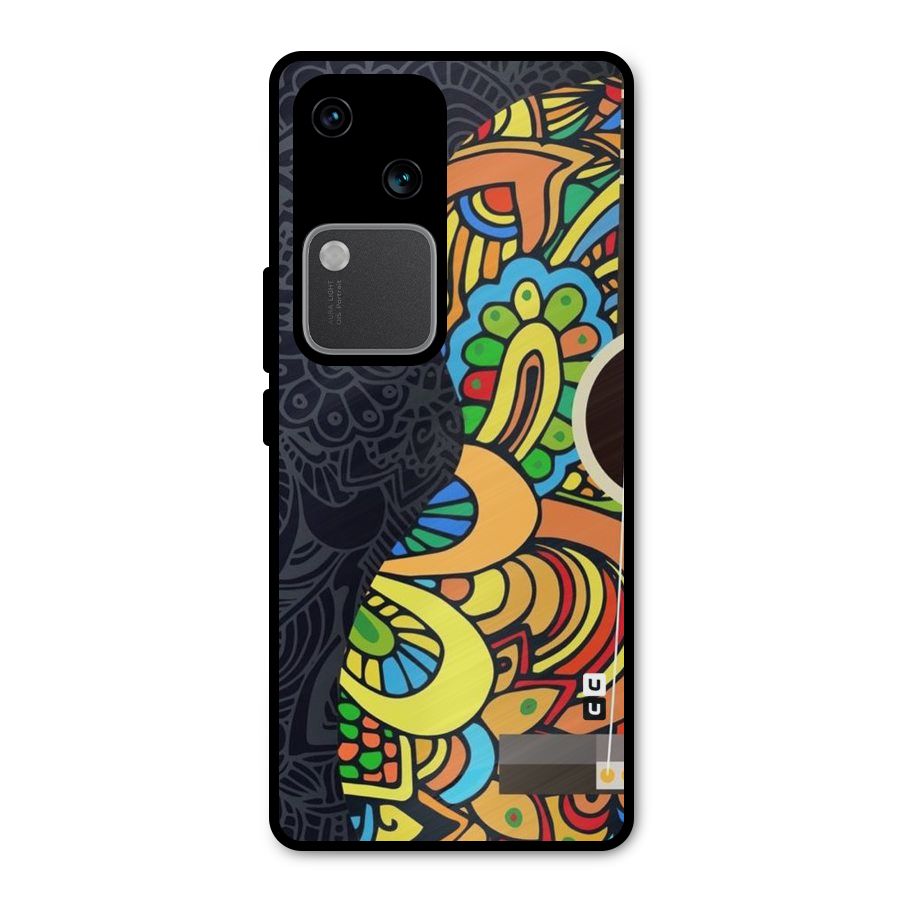 Colored Blocks Metal Back Case for Vivo V30 Pro