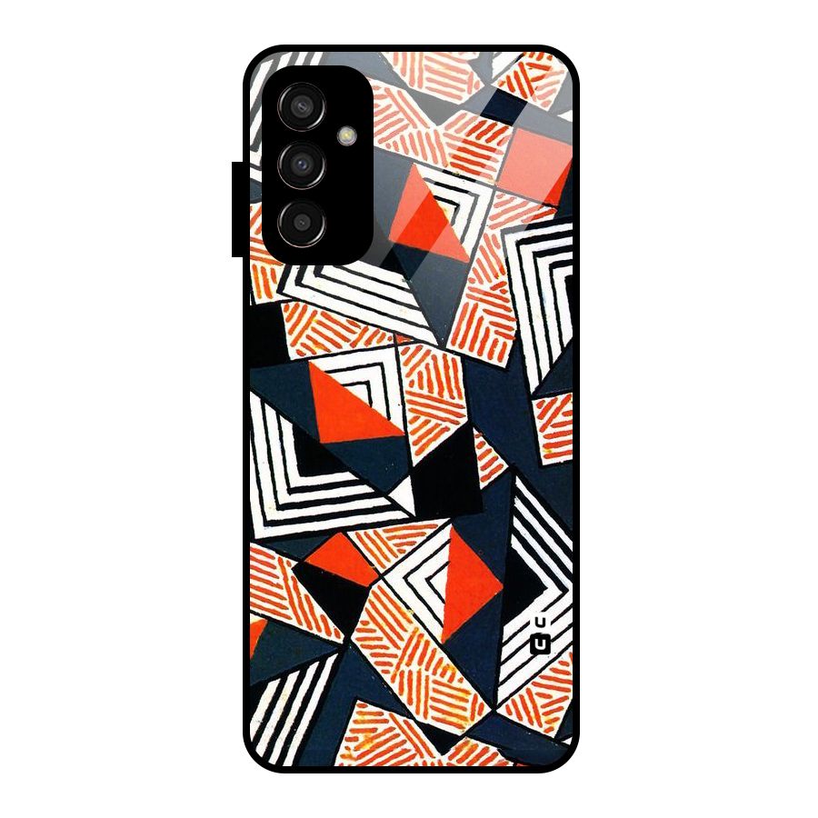 Colored Cuts Pattern Glass Back Case for Galaxy F13
