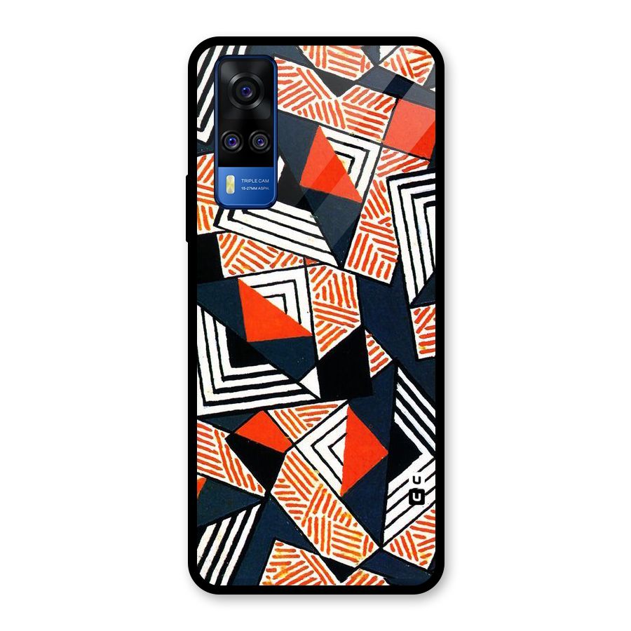Colored Cuts Pattern Glass Back Case for Vivo Y31