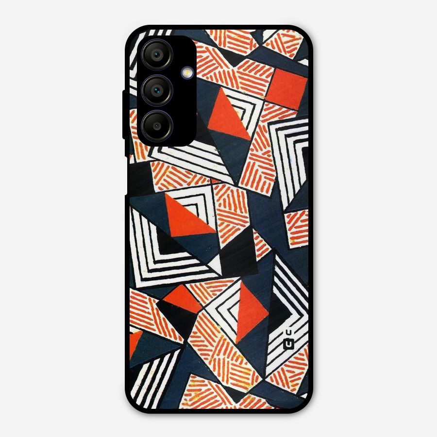 Colored Cuts Pattern Metal Back Case for Galaxy A15 5G