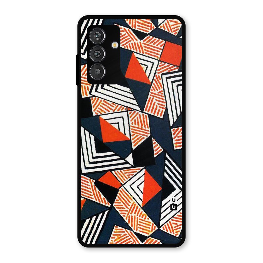 Colored Cuts Pattern Metal Back Case for Galaxy F13