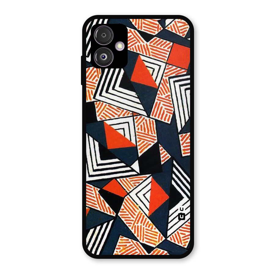 Colored Cuts Pattern Metal Back Case for Galaxy F14