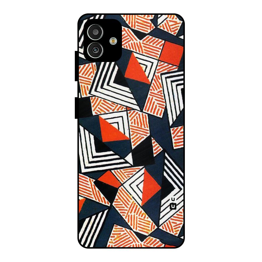 Colored Cuts Pattern Metal Back Case for Galaxy M13 5G