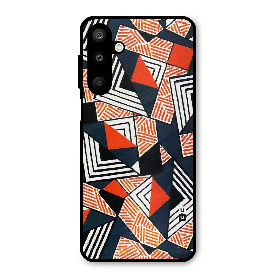 Colored Cuts Pattern Metal Back Case for Galaxy M16