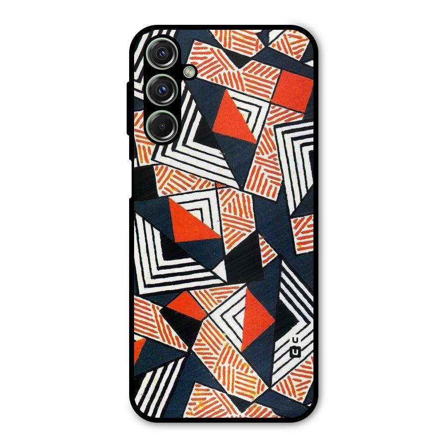 Colored Cuts Pattern Metal Back Case for Galaxy M34