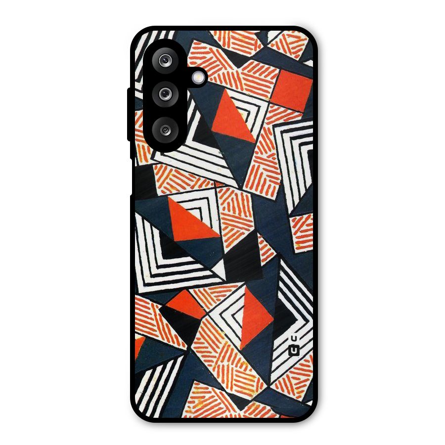 Colored Cuts Pattern Metal Back Case for Galaxy M36