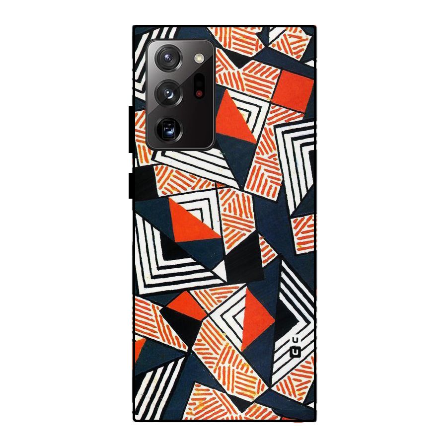 Colored Cuts Pattern Metal Back Case for Galaxy Note 20 Ultra 5G