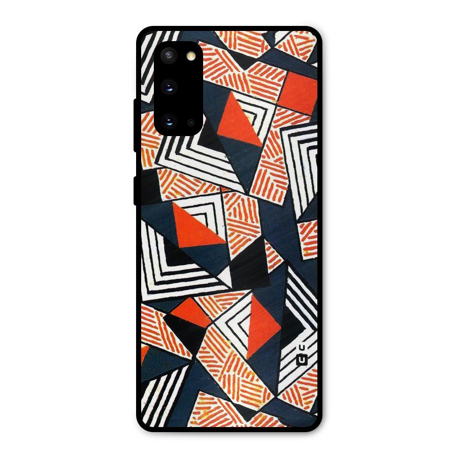 Colored Cuts Pattern Metal Back Case for Galaxy S20