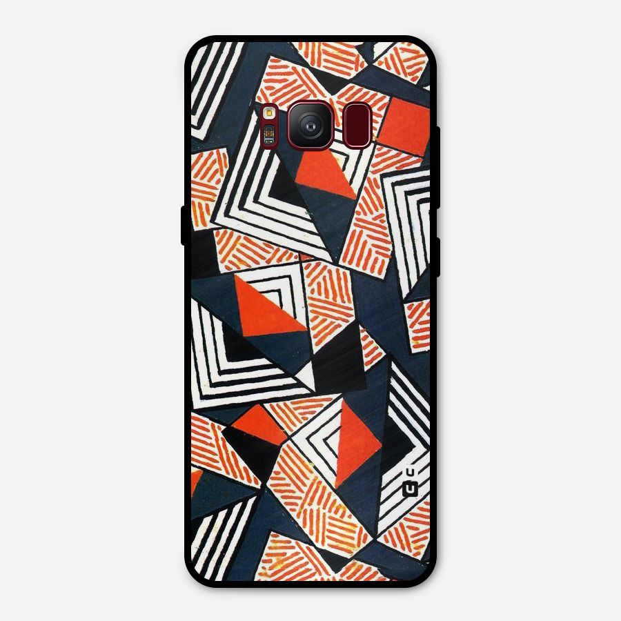 Colored Cuts Pattern Metal Back Case for Galaxy S8