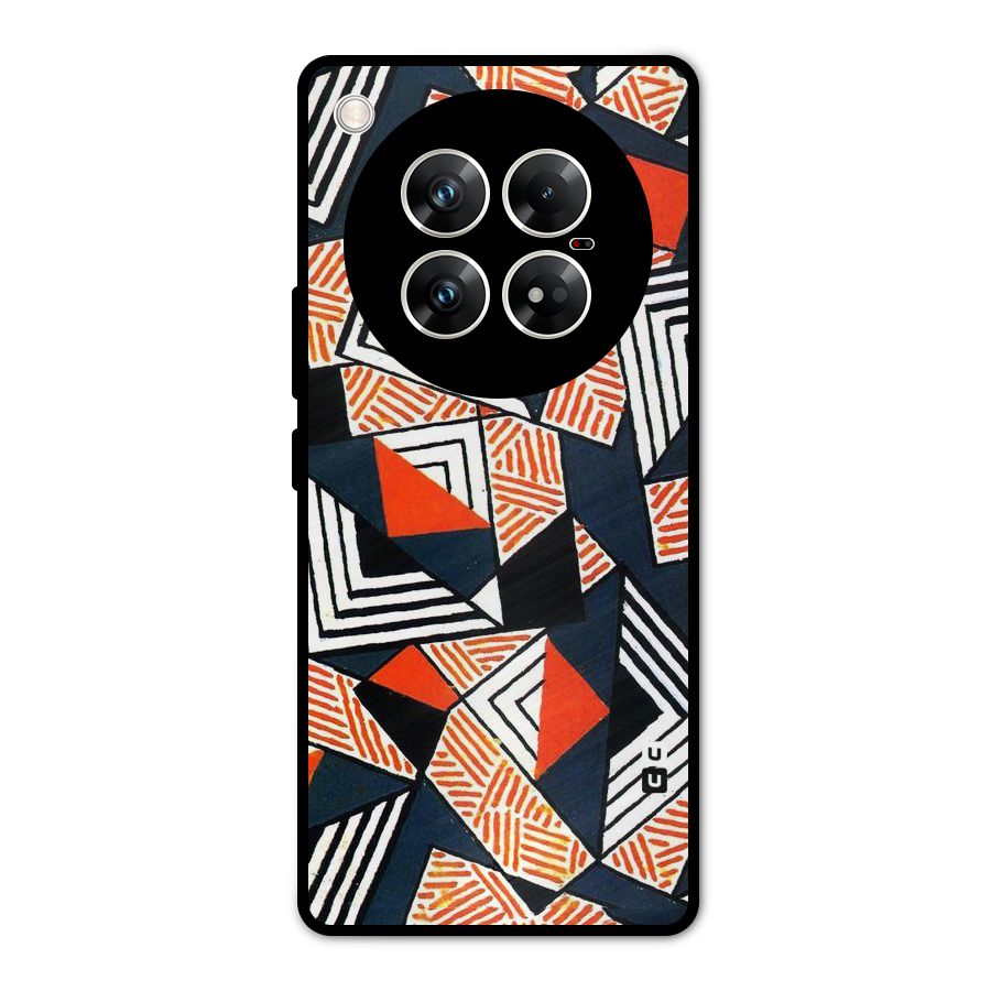 Colored Cuts Pattern Metal Back Case for Infinix Zero 40 5G