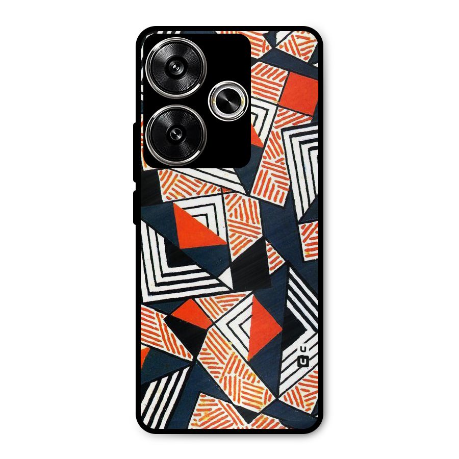 Colored Cuts Pattern Metal Back Case for Poco F6