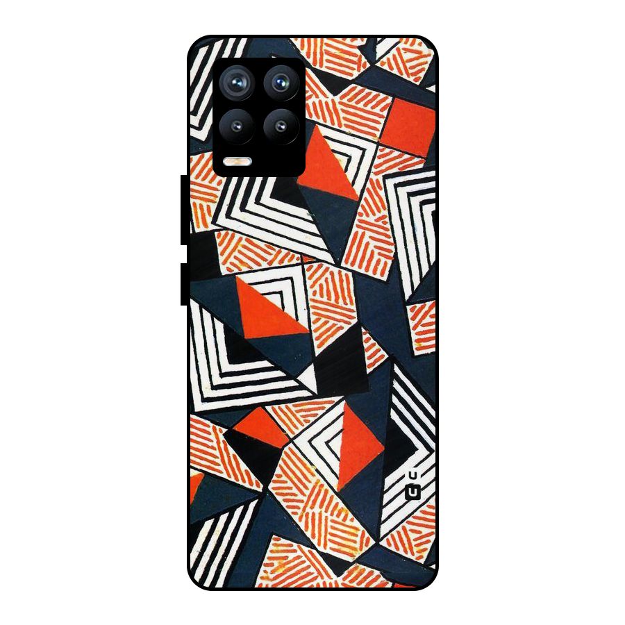 Colored Cuts Pattern Metal Back Case for Realme 8 Pro