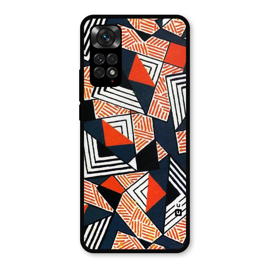 Colored Cuts Pattern Metal Back Case for Redmi Note 11s