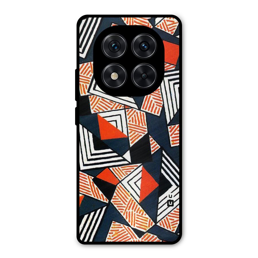 Colored Cuts Pattern Metal Back Case for Redmi Note 14 Pro 5G