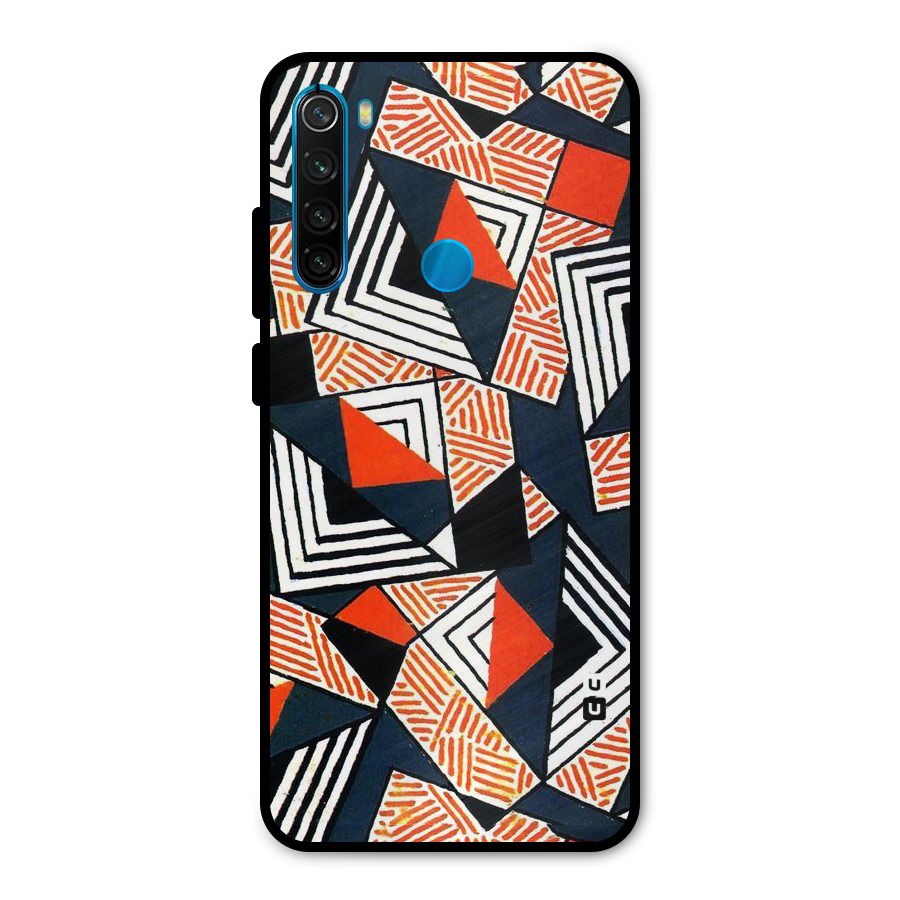 Colored Cuts Pattern Metal Back Case for Redmi Note 8