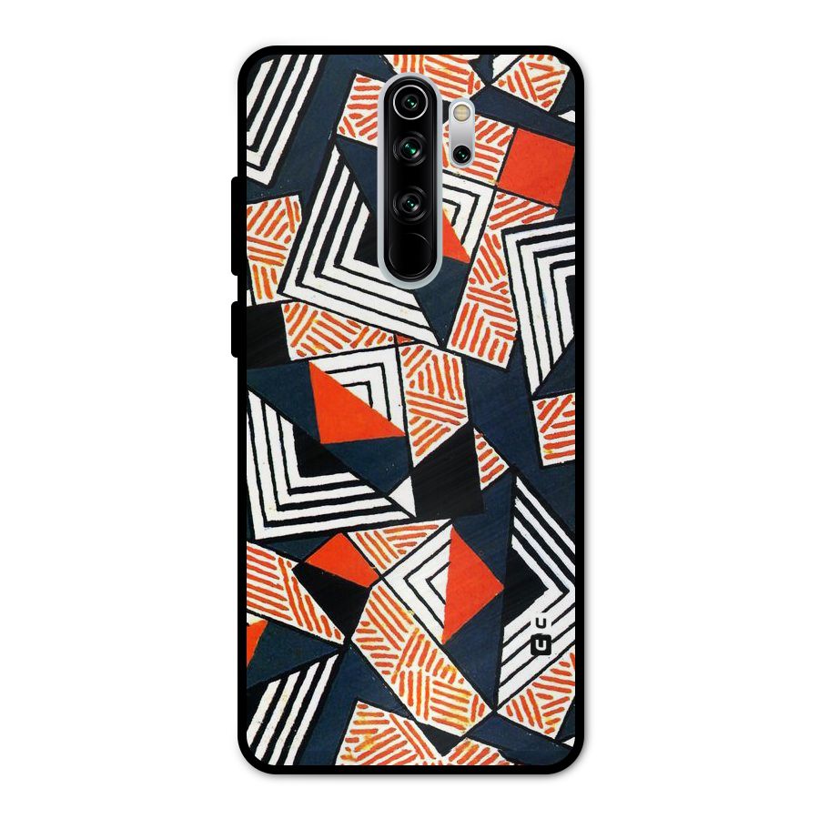 Colored Cuts Pattern Metal Back Case for Redmi Note 8 Pro