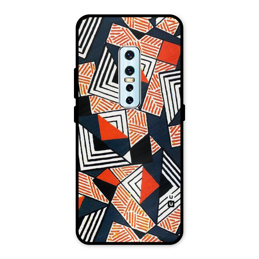Colored Cuts Pattern Metal Back Case for Vivo V17 Pro
