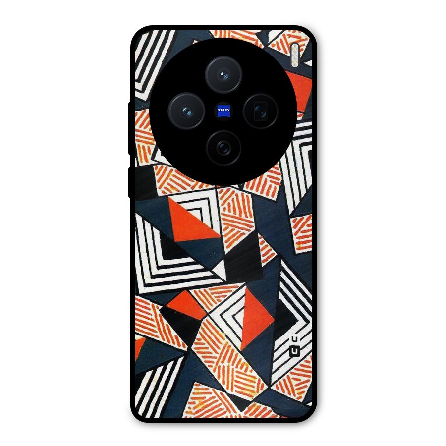 Colored Cuts Pattern Metal Back Case for Vivo X200
